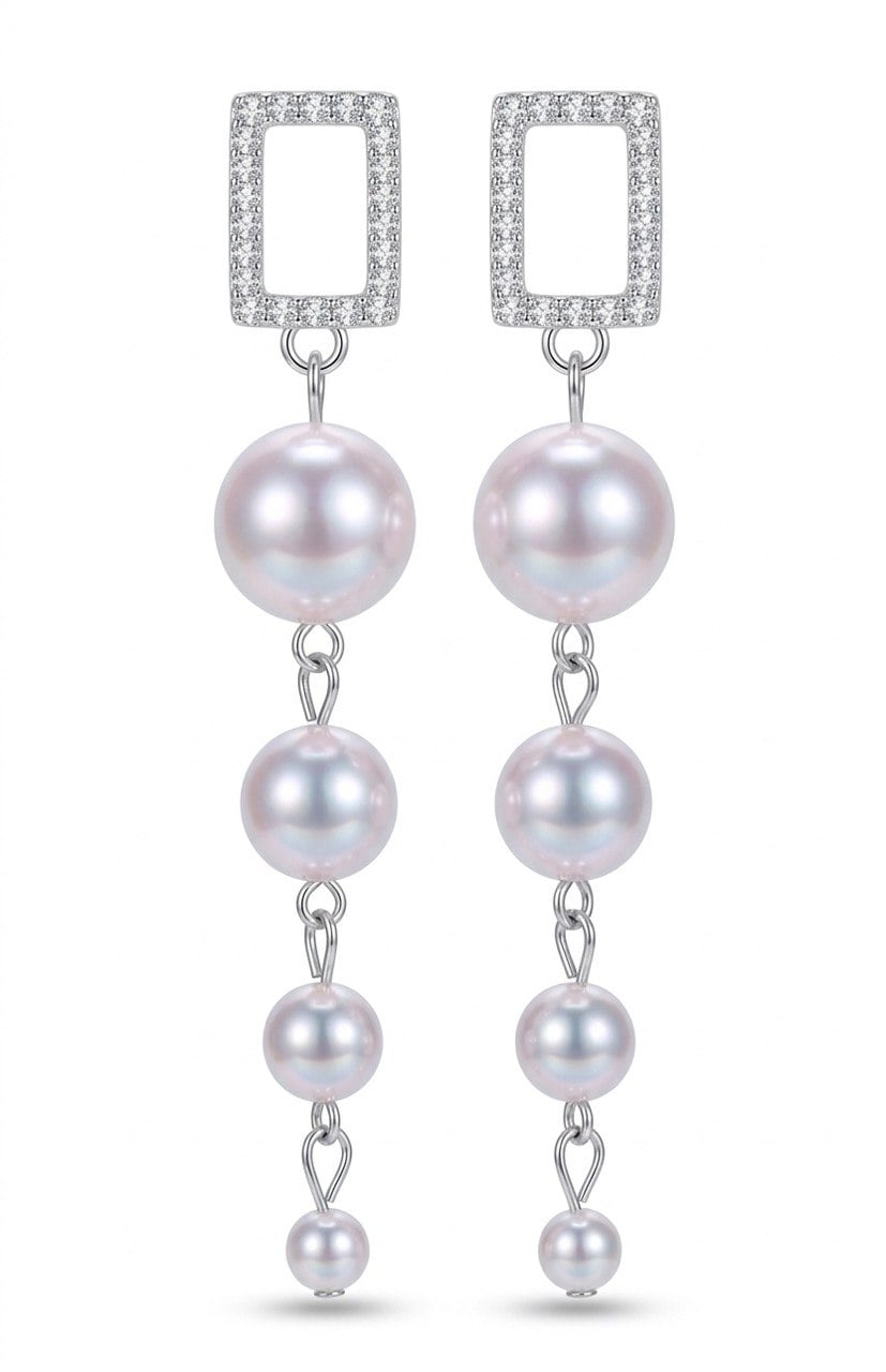 Women's Elegant Long Pearl Drop Earrings for Party & Outing Lightweight and Comfortable